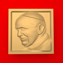 low relief pope francis art pop christian religiou object jesu apostle bible cathedral jewish other 3d print model - Mito3D
