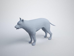 lowpoly dog art animal pet puppy 3dprint husky print printable v ray nature other 3d print model - Mito3D