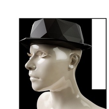 lowpoly fedora hat fashion dressy rancher cap challenge other 3d print model - Mito3D