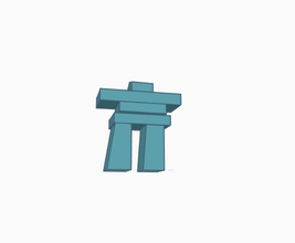 lowpoly inukshuk sign display architecture papercraft native sofsdesigns art sculptures 3d print model - Mito3D