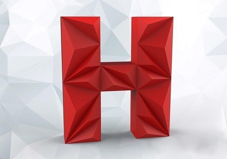 lowpoly letter h lowpoly letter poly 3d print building low printable font silver letterbox topiary stamp city vehicle car game house character art signs logos signs logos car art character game city building game character print car print city  3d print model - Mito3D