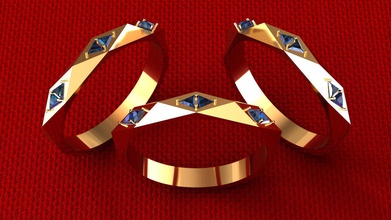 lozi-ring Schmuck ring engagement bedruckbar ist Juwel diamond Mode-ring gold-ring rhinoceros3d gemvisionmatrix gold Hochzeit Diamant-ring solitaire Ringe 3d print model - Mito3D