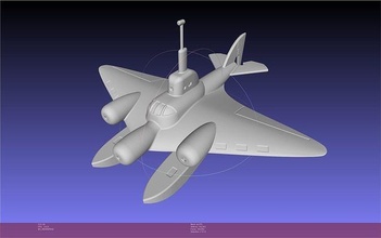 lpl flying submarine model 3d printing miniature rc plane vehicle aircraft airplane theoretical concept experimental hobby diy 3d print model - Mito3D