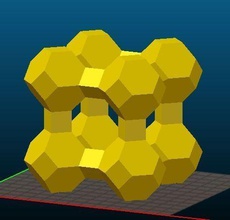 lta type zeolite molecola chimica cellulare scienza cristallo inorganico 3d print model - Mito3D