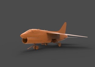ltv a-7 7e a7e 7 a7 corsair jet strike attack plane usn navy chance vought nimitz games toys 3d print model - Mito3D