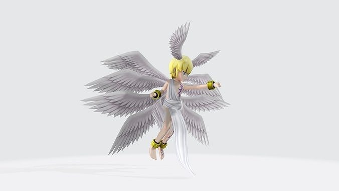 lucemone angelo ali digimon mostro anime cartone animato modello giochi giocattoli 3D print model - Mito3D