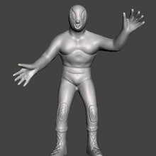 luchador juguete máscara santo juegos juguetes 3d print model - Mito3D