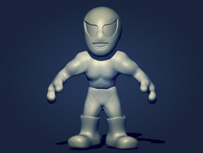 luchador umanoide figura 10saleoff combattente wrestling punch punzonatura rissa giocattolo forte divertente messico lucha giochi giocattoli 3d print model - Mito3D