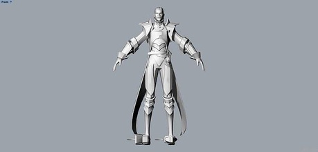 lucian league legends sword man steel armor statue strength people art illustration bladed weapon stadium woman games toys 3d print model - Mito3D