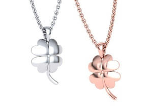 lucky clover pendant 3d model pendants celtic irish jewelry printable necklace jewel usa canada europe germany mexico 3dprint rings 3d print model - Mito3D