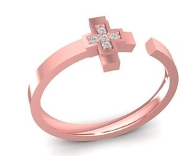 suerte diamante cruzar colgante pendiente 3118 joyería joya moda accesorios oro diseño anillos 3d print model - Mito3D