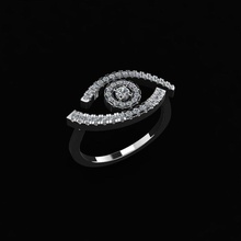 lucky eye ring jewelry luxury elegant gem gold silver wedding diamond earring bracelet necklaces pendant rhinoceros accessory beauty fashion design cad jewel rings 3d print model - Mito3D