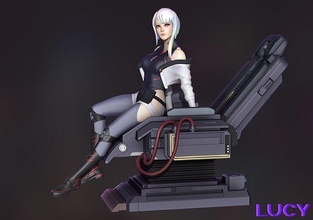 lucy - cyberpunk edgerunners anime model 3d printing 3dprinting resin figurine female stl presupported miniatures 3dprint fanart games toys 3d print model - Mito3D