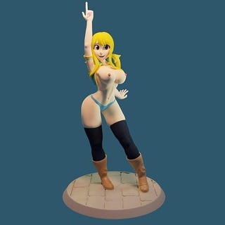 lucy heartfilia fairy tail 3 versions lucy character anime girl art model woman female games toys statue heartfilia natsu manga sculptures  3d print model - Mito3D