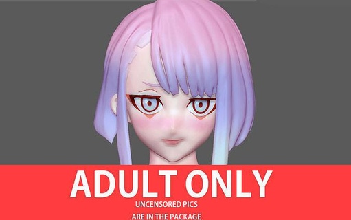 lucy sit cyberpunk edgerunners 2077 anime girl character 3d print art sculptures 3d print model - Mito3D