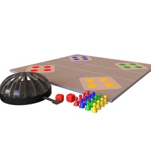 ludo yazı tahtası oyun zar kubbe yazdır oyna küp masa oyunu kumar şans parça işlevsel şanslı yazdırılabilir eğlence oyunlar oyuncaklar 3d print model - Mito3D
