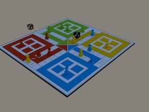 ludo jogos ilustração símbolo imagem Projeto brinquedos 3d print model - Mito3D