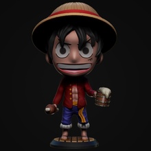 luffy one piece anime onepiece cartoon 3dprint 3dprinting statue naruto zoro dragonball character concept miniature zbrush toy sculpture pokemon person anatomy miniatures figurines art sculptures 3d print model - Mito3D