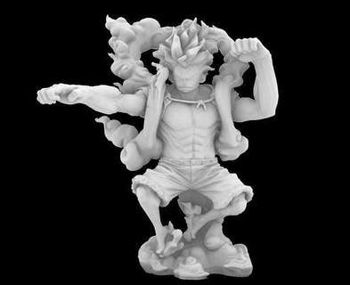 luffy snake one piece action figure anime manga characters collection miniature sculpture toy 3dprinter zoro art sculptures 3d print model - Mito3D