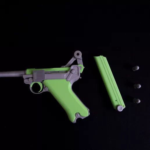 Luger p08 satış tabanca silah Almanca İkinci Dünya Savaşı madde işareti cephane ateşli silahlar oyunlar oyuncaklar 3D print model - Mito3D