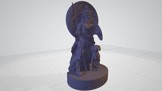 lach keltisch Göttin stl Statue 3d Modell Miniatur Kunst Skulpturen 3d print model - Mito3D