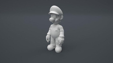 luigi mario vídeo jogos cogumelo personagem nintendo super tv xbox brinquedos 3d print model - Mito3D