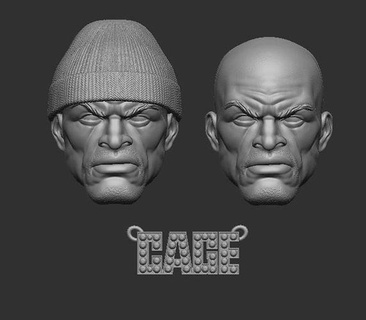 luke cage comics style - headsculpt action figures toy toys games character game cartoon figure printable accessories 3dprint marvel 3d print model - Mito3D