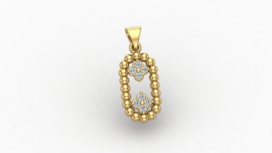 lumpy flowers pendant jewerly printable necklace diamond womanpendant minimaldesign jewelry pendants 3d print model - Mito3D