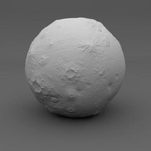 lua planeta espaço galaxia universo cratera meteoróide lunar astronomia saturno ciência 3d print model - Mito3D