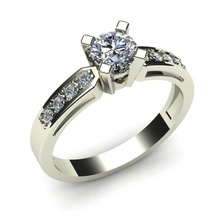 de luxe anneau bijoux l'anneau l'engagement joyau gem d'argent or les anneaux 3d print model - Mito3D
