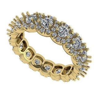 lujoso Boda banda halos joyería joya oro anillos diamante compromiso brillante anillo aureola boda plata Moda zbrush colgante pendiente tendencia imprimible 3d print model - Mito3D