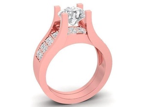 lujo asiático diamante dama anillo 2945 joyería joya Moda accesorios oro mujer diseño anillos 3d print model - Mito3D
