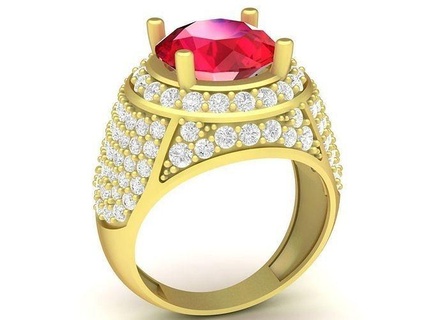 luxury asian diamond men ring 3453 jewelry fashion accessories gold man new design rings 3d print model - Mito3D