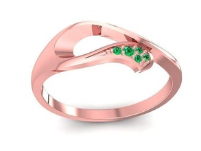 luxus asiatisch diamant frauen ring 3021 schmuck mode zubehör gold frau design feng shui hochzeit ringe 3d print model - Mito3D