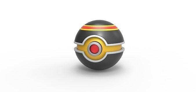 lusso palla pokeball Pokemon concetto contenitore anime giocattolo Stampa stampabile passatempo Fai 3d print model - Mito3D