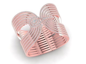 luxury bangle women 741 jewelry fashion accessories gold diamond woman design fengshui bracelets 3d print model - Mito3D