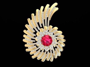 luxury diamond art pendant 3254 jewelry fashion accessories gold woman women design pendants 3d print model - Mito3D