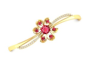 luxury diamond bangle 260 jewelry fashion accessories gold woman women design fengshui bracelets 3d print model - Mito3D