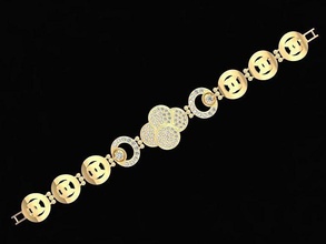 luxury diamond bracelets 3273 jewelry fashion accessories gold woman women design 3d print model - Mito3D