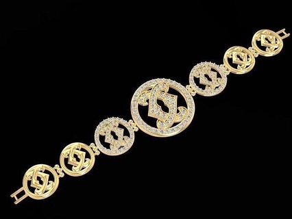 luxe diamant bracelets 3277 bijoux mode accessoires or femme femmes Nouveau conception 3d print model - Mito3D