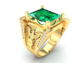 luxo diamante águia anel homens 394 joalheria moda acessórios ouro homem projeto feng shui casamento argolas 3d print model - Mito3D