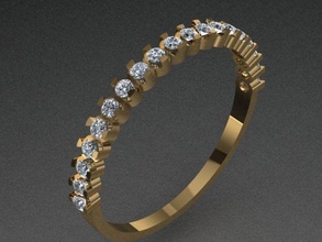 luxury diamond golden ring jewelry jewel gold modern rings printable weddingring engagementring goldenring diamondring 3ddesign 3dmodel 3dprint 3dring bandring 3d print model - Mito3D