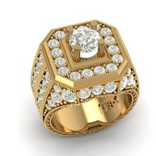 Luxus Diamant Hongkong Ring Männer Schmuck Mode Zubehör Gold Frau Frauen unisex Design Ringe 3d print model - Mito3D