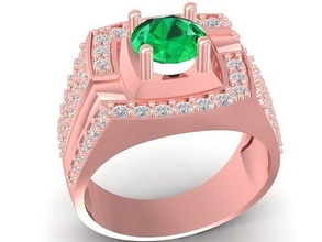 luxury diamond korea men ring 2897 jewelry fashion accessories gold design man rings 3d print model - Mito3D