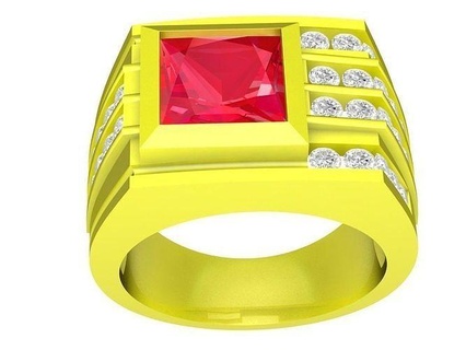 lusso diamante Corea uomini squillare 3284 gioielleria moda Accessori oro uomo design anelli 3d print model - Mito3D