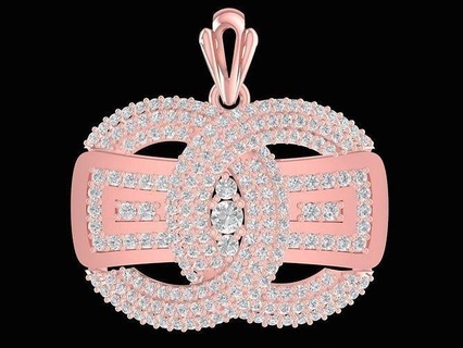 luxe diamant Dame pendentif 2876 bijoux mode accessoires or femme femmes Nouveau conception pendentifs 3d print model - Mito3D