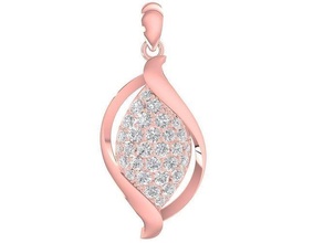 luxe diamant dame pendentif 3060 bijoux mode accessoires or femme femmes conception pendentifs 3d print model - Mito3D