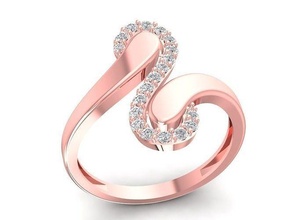 lujo diamante dama anillo 2888 joyería joya Moda accesorios oro mujer diseño anillos 3d print model - Mito3D