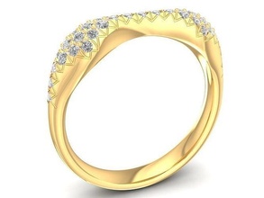 luxe diamant dame bague 2904 bijoux mode accessoires or hommes femme femmes conception anneaux 3d print model - Mito3D