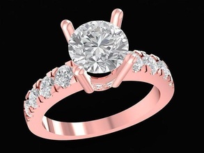 lujo diamante dama anillo 3223 joyería joya Moda accesorios oro mujer diseño anillos 3d print model - Mito3D